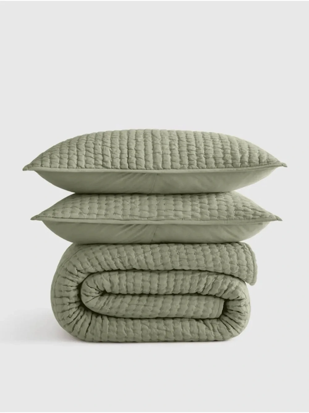 Quince European Linen and Cotton Stitch Quilt in Willowleaf Size King/Cal K 925